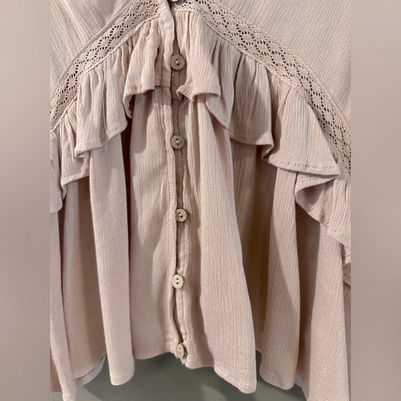 Deep front and back V shirt, butterfly sleeves , size S, Rayon, NWT - Picture 5 of 8